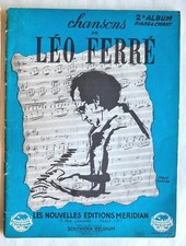 1954 RARE EO LÉO FERRÉ CHANSONS 2ème ALBUM PIANO & CHANT ( PARTITIONS PAROLES )