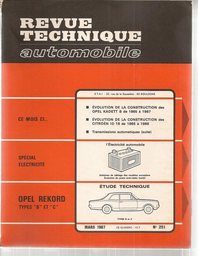 Revue technique automobile - revue, 251