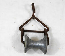 ancienne  poulie a corde acier et aluminium  antique pulley