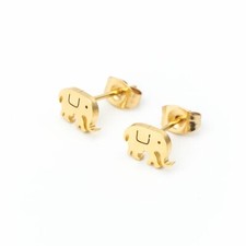 1 PAIRE PUCES ELEPHANT DORE