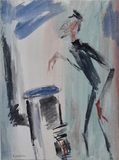 Rostislas Loukine (1904-1988) - ami de Nicolas de Staël (05) - aquarelle - Faust