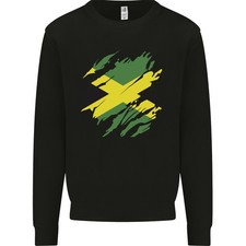Déchiré Jamaican Drapeau Jamaica Jour Football Enfants Pull