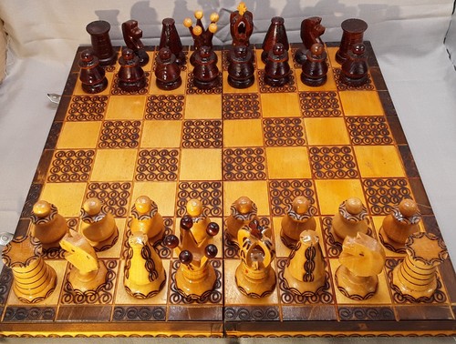 Jeu échec bois - bois, pliable