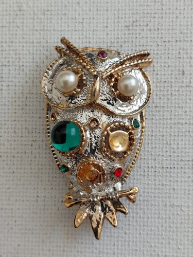 Broche hiboux métal - , fantaisie