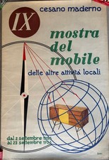 Salon Du Meuble 1956 - Affiche Événement - BID NOW ! OFFREZ MAINTENANT