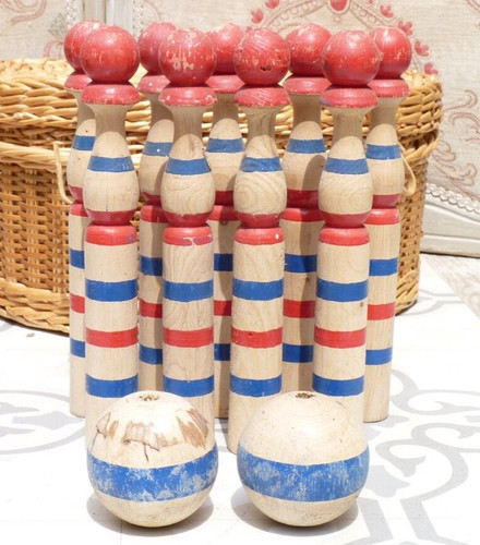 Jouet ancien jeu quilles - de,