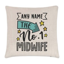 Personnalisé No.1 Sage-Femme Coussin Housse Oreiller Mondes Meilleur Awesome