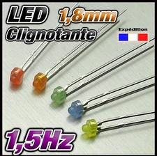 331M#25 LED 1,8mm clignotante  5 x 5 LED rouge, vert, bleu, jaune, orange