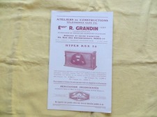 Ets GRANDIN - TSF - catalogue dépliant publicitaire