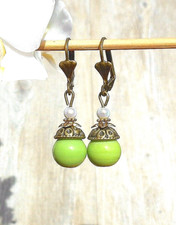 Boucles d'oreille vertes