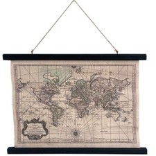 Toile déco globe - terrestre, à