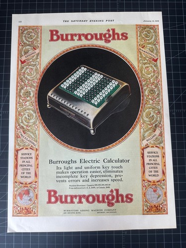 Rare vintage 1929 burroughs - rare,