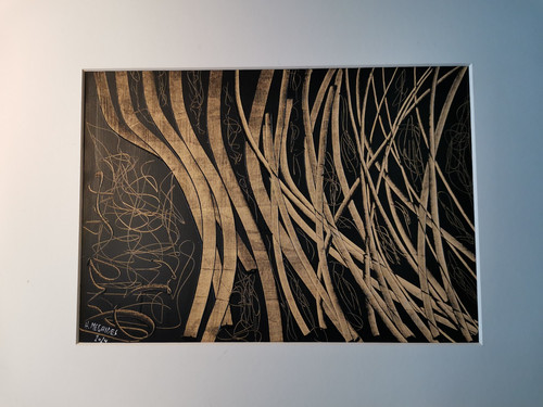Huile sur carton/abstrait