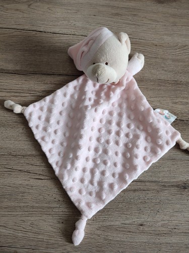 Doudou ours plat rose - , nid