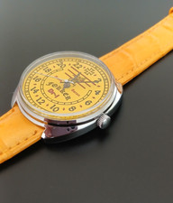 WATCH RAKETA 2628-H 24H - YELLOW WATCH RUSSIAN MADE - VERRY GOOD CONDITION