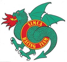  SIMCA RACING TEAM left Sticker gauche vinyle laminé