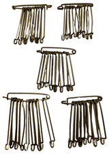 LOT DE 10 EPINGLES D'ENVIRON 3,5 CM A 4 CM POUR INSIGNES MILITAIRES