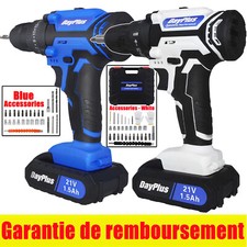 2025 Perceuse Visseuse à Sans Fil Rechargeable à Led Avec 1-2 Batteries