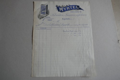 Facture ancienne vierge myrtel - ancienne,
