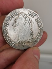 Louis XV, Écu vieille tête buste lauré 1774 L Bayonne.