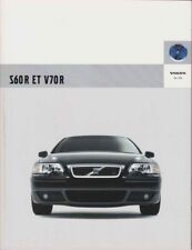 Catalogue Brochure VOLVO S60R / V70R 2005 Suisse en français