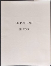 Emmanuel BÉGOU. Ce portrait - Se voir. Lithos Hans STEFFENS. PAB, 1987. 24 ex.