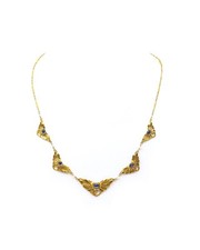 Collier Art Nouveau saphirs en or 18k, collier draperie, saphirs Verneuil, bijou