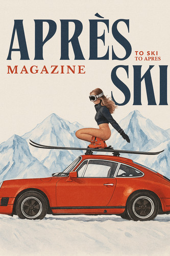 Porsche après ski affiche - -,