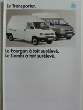 Brochure VW Volkswagen Le Transporter Fourgon / Combi toit surélevé de 01 / 1993