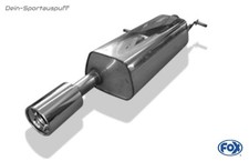 Fox Silencieux Sport Pour Peugeot 307 CC Cabriolet 1x100mm Rond Avec Abs.