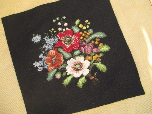 Tapisserie laine brodée - laine,