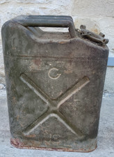 Jérican US, G Bidon Essence Vintage Métal Ancien ICC 5L GP & Co 20-5-51