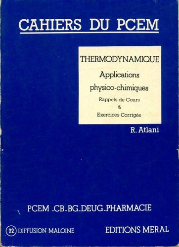 Thermodynamique applications - thermodynamique, :