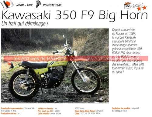 Kawasaki 350 big horn 1972 - kawasaki,