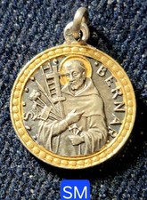 Très Belle Médaille en Argent 15 mm - St Bernard - Videte  Doloreum Par Penin