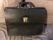 PORTE DOCUMENTS CARTABLE  SACOCHE MALLETTE MEDECIN CUIR NOIR