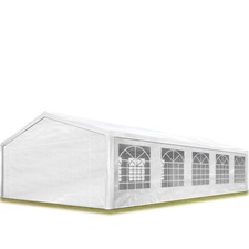 TOOLPORT Barnum Tente de réception 5x10m pavillon Blanc bâche PE 350 N