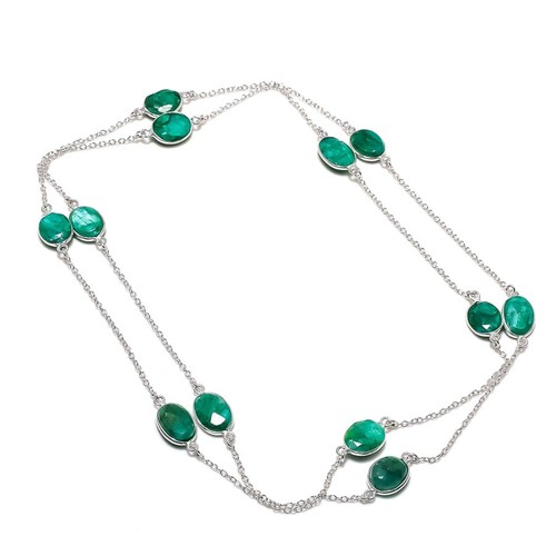 Collier bijou ovale argent - en,