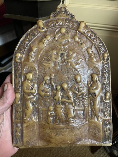 Bas relief cire xixème ou - bas, en