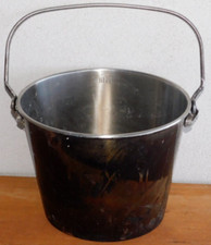 SEAU QUALITE en INOX metier 15 LITRES agriculture ELEVAGE pot lait ALIMENTATION