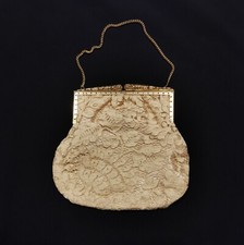 Sac à main ancien et gants assortis.