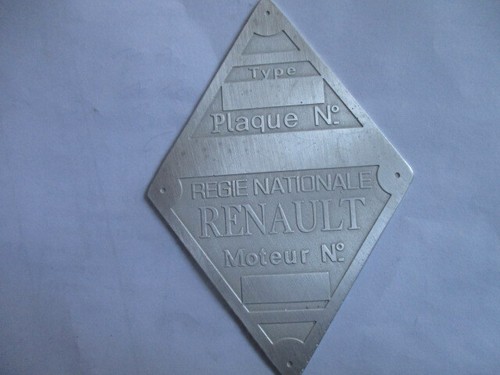 Plaque signalétique renault - plaque,