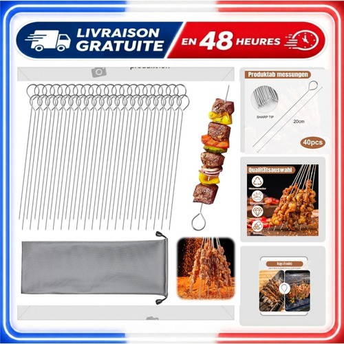 Brochettes barbecue inox 25 - brochettes,