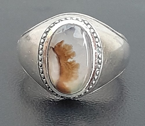 Bague touareg cabochon agathe - cabochon,