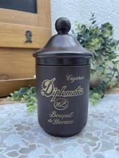 Pot à Tabac Vintage en céramique ? Verre Opalin – Cigares Diplomates n°2