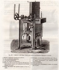 IMAGE 1890 ENGRAVING INDUSTRIE INDUSTRY MACHINE OTMAR WALCH ALLUMETTE MATCHES