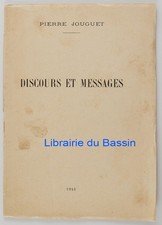 Discours et messages Pierre Jouguet 1943