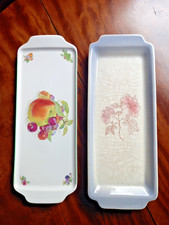 lot de 2 plats en porcelaine