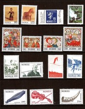 PIM 1147 NORVEGE 15t neufs : instruments de musique, emblèmes, sport et divers