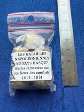 LES  BATAILLES  NAPOLÉONNIENNES  BALLES DE FOUILLES  PAYS BA SQUE   1ER  EMPIRE